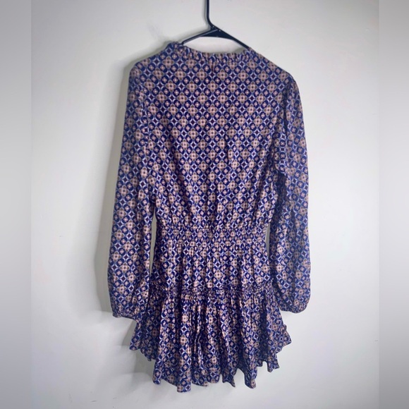 Misa Los Angeles Lorena Tile smocked mini dress - Picture 3 of 12